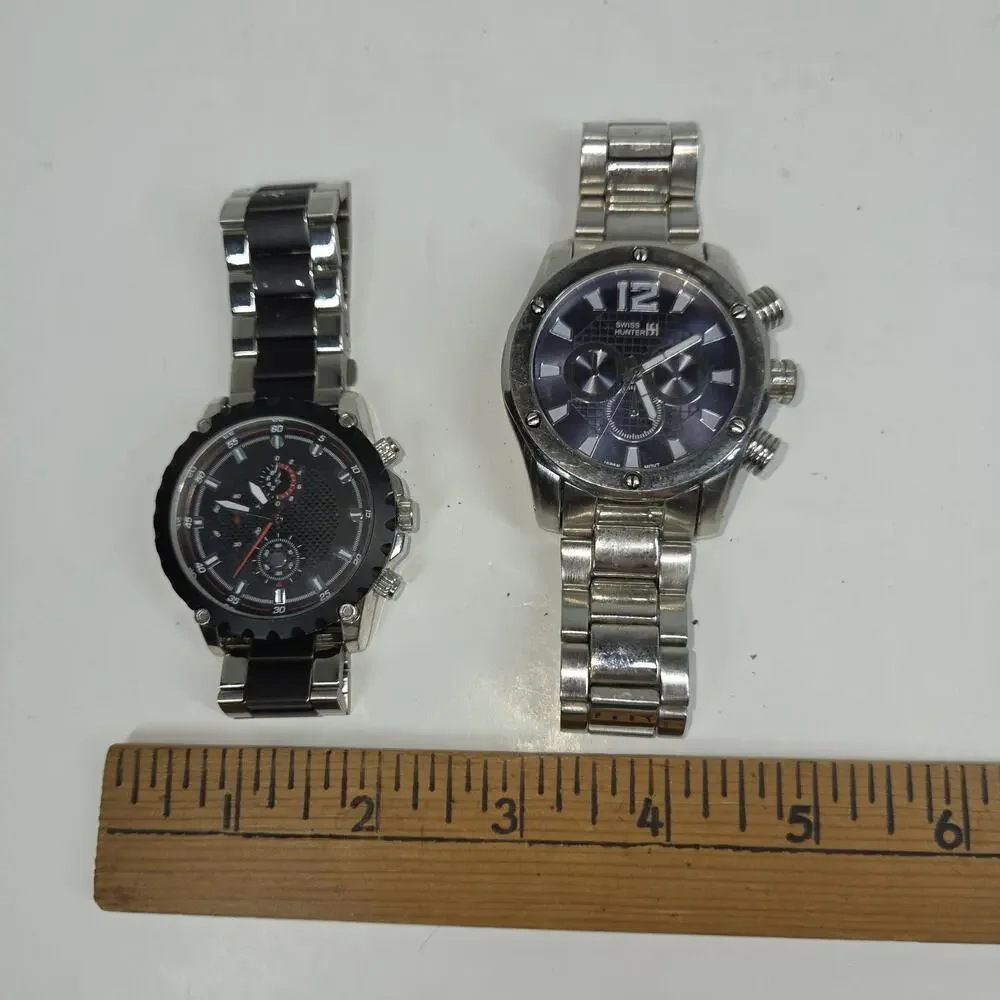 Swiss Hunter Hadley Roma Men Watch Lot Watches Timepiece Silver Mens
